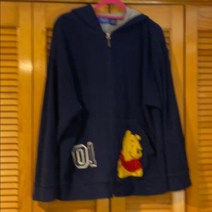 Navy Pooh Hoodie size large